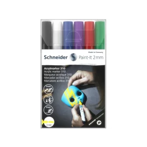 Marker cu vopsea acrilică Paint-It 310 2 mm Schneider 6 buc/set 1