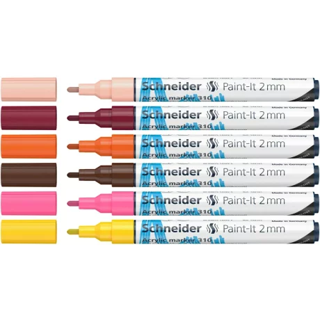 Marker cu vopsea acrilică Paint-It 310 2 mm Schneider 6 buc/set 3