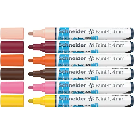 Marker cu vopsea acrilică Paint-It 320 4 mm Schneider 6 buc/set 3