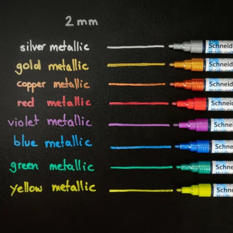 Marker metalic Schneider Paint-It 011 2 mm Albastru Metalizat