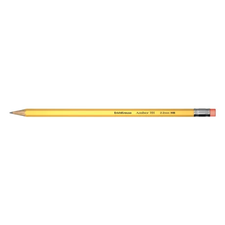 Creion HB cu gumă 12/cutie Amber 101, Erich Krause