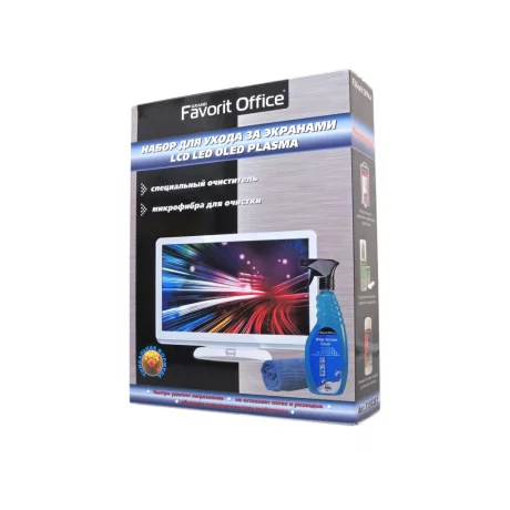Set spray 500 ml + lavetă microfibră 25 x 25 cm ecran LCD/LED, Favorit
