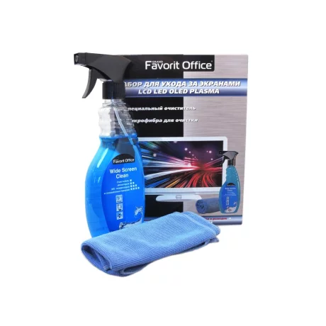 Set spray 500 ml + lavetă microfibră 25 x 25 cm ecran LCD/LED, Favorit