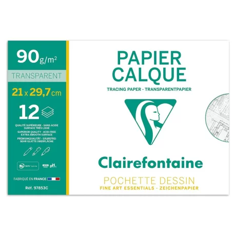 Calc A4, 12 coli/plic, Clairefontaine