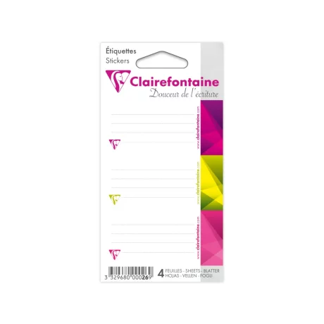 Etichete autoadezive, 33,5 x 75 mm, 12/set, Clairefontaine