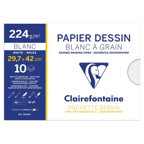 Hârtie desen A3, 10 coli, Clairefontaine
