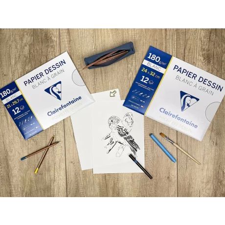 Hârtie desen A3, 10 coli, Clairefontaine