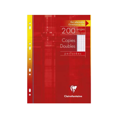 Coli albe duble A4 multiperforate, metric, 100 file, Clairefontaine