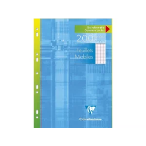 Coli albe simple A4 multiperforate, metric, 100 file, Clairefontaine