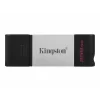 MEMORIE USB 3.2 Type-C KINGSTON 256 GB, cu capac,  negru / argintiu, DT80/256GB
