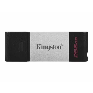 MEMORIE USB 3.2 Type-C KINGSTON 256 GB, cu capac,  negru / argintiu, DT80/256GB