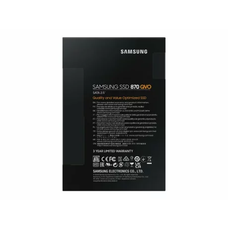 SSD SAMSUNG, 870 QVO, 2 TB, 2.5 inch, S-ATA 3, V-Nand 4bit MLC MZ-77Q2T0BW