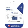 Memorie USB VERBATIM 32GB DUAL DRIVE USB3.0 USB-C BLUE 49966