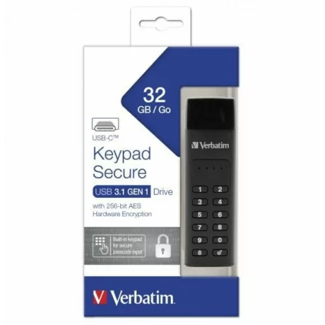 Memorie USB VERBATIM KEYPAD SECURE USB-C 3.1 32GB 49430