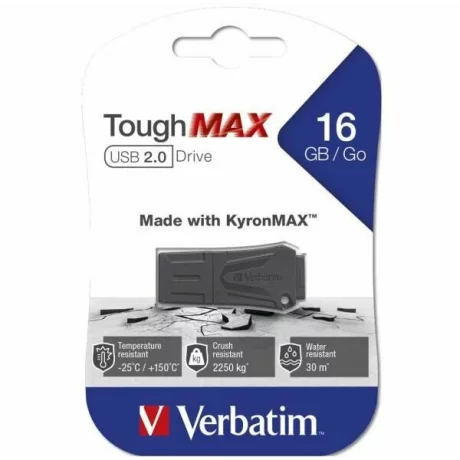 STICK USB VERBATIM TOUGHMAX 16GB USB2.0 BLACK 49330