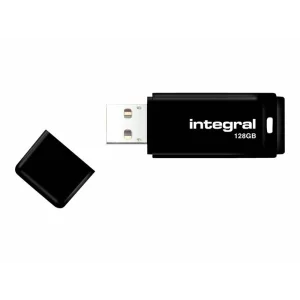 Memorie USB INTEGRAL INFD128GBBLK Integral Flashdrive Black 128GB USB 2.0 with removable cap