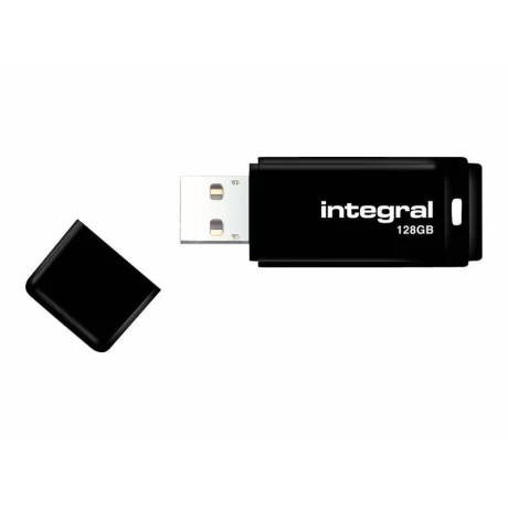 Memorie USB INTEGRAL INFD128GBBLK Integral Flashdrive Black 128GB USB 2.0 with removable cap
