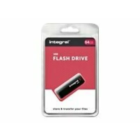 Memorie USB INTEGRAL INFD128GBBLK Integral Flashdrive Black 128GB USB 2.0 with removable cap