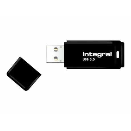 Memorie USB INTEGRAL INFD128GBBLK3.0 Integral Flashdrive Black 128GB USB3.0, Snap-on cap design