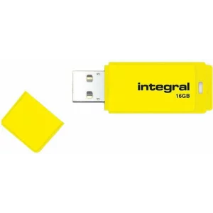 INTEGRAL INFD16GBNEONYL Integral USB Flash Drive NEON 16GB USB 2.0 - Yellow