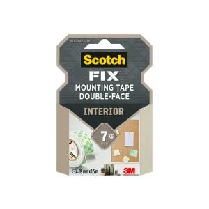 Bandă dublu adezivă montare suprafețe interioare, 19 mm x 1.5 m, Scotch-Fix™