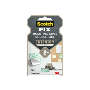 Benzi dublu adezive pretaiate montare interior, 16 bucăți/pachet, Scotch-Fix™