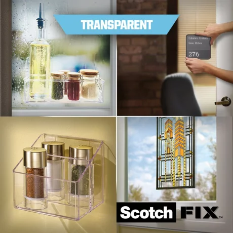 Bandă dublu adezivă transparentă pentru montare, 19 mm x 1.5 m, Scotch-Fix™