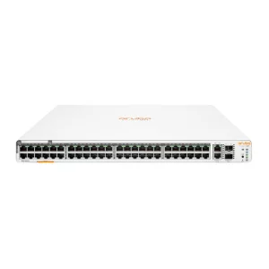 Hewlett Packard Enterprise Aruba Instant On 1960 48G 40p Class4 8p Class6 PoE 2XGT 2SFP+ 600W Managed L2+ Gigabit Ethernet (10/100/1000) Power over Ethernet (PoE) 1U White, &quot;JL809A&quot;