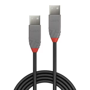 Cablu Lindy 0.5m USB 2.0 Type A, Anthra