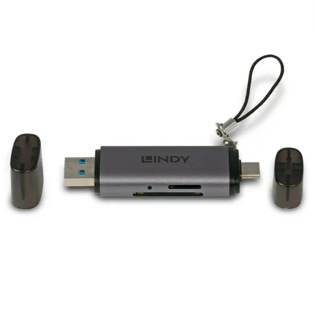 Card Reader Lindy USB 3.2 Type C&amp;A, m/SD