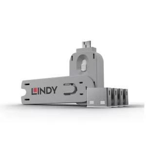 Lindy 4xUSB Type A Port Blocker Key Whit