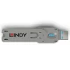 Lindy USB Type A Port Blocker Key, blue