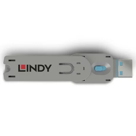 Lindy USB Type A Port Blocker Key, blue