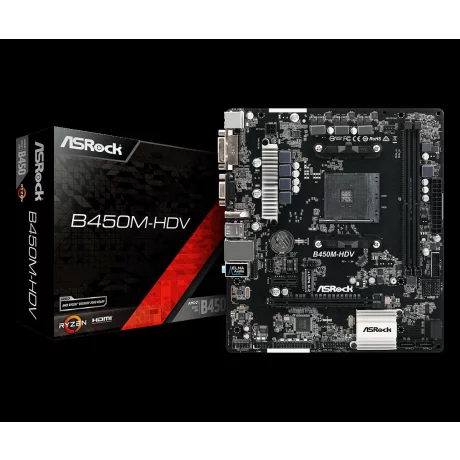 MB ASROCK AMD B450M-HDV