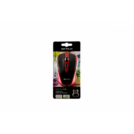 MOUSE SERIOUX PASTEL600 WR RED USB SRXM-PST600W-RD