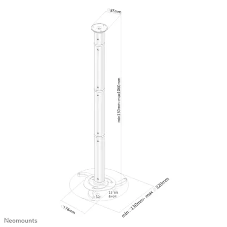 NM Projector Ceiling Mount 13-106cm