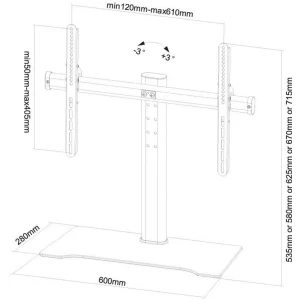 NM Screen TV Desk Stand Tilt 32&quot;-60&quot;