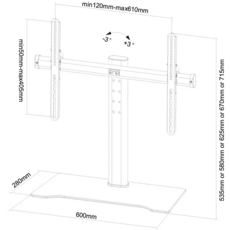 NM Screen TV Desk Stand Tilt 32&quot;-60&quot;