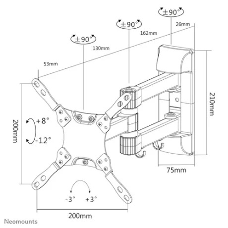 NM Select TV Wall Mount TiltTurn 10&quot;-32&quot;