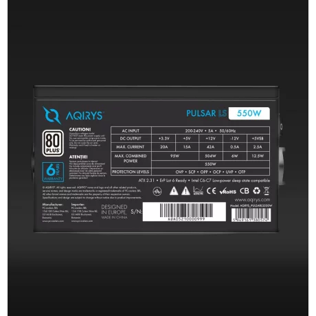 Sursa Aqirys Pulsar LS 550W 80+
