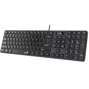 Tastatura cu fir Genius SlimStar neagra G-31310017400
