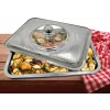 TAVA  CUPTOR CU CAPAC, INOX , 39x29x7 CM