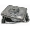 TAVA  CUPTOR CU CAPAC, INOX , 39x29x7 CM