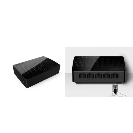 Switch Tenda SG105, 5 Porturi Gigabit 10/100/1000 Mbps, Carcasa Compacta, Plug &amp; Play