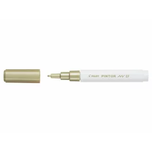 Marker cu vopsea Pintor, Pilot, 0.7 mm, varf rotund, Auriu Ef