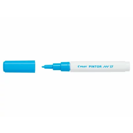 Marker cu vopsea Pintor, Pilot, 0.7 mm, varf rotund, Bleu Ef