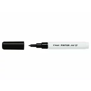 Marker cu vopsea Pintor, Pilot, 0.7 mm, varf rotund, Negru Ef