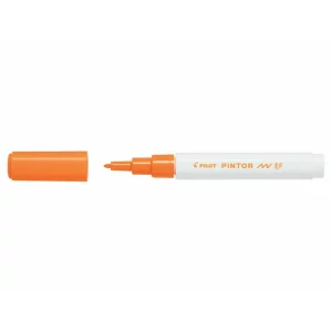 Marker cu vopsea Pintor, Pilot, 0.7 mm, varf rotund, Portocaliu Ef