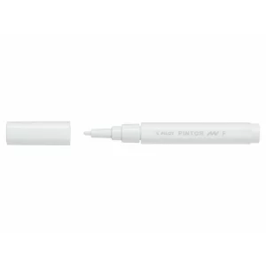 Marker cu vopsea Pintor, Pilot, 1.0 mm, varf rotund, Alb Fine