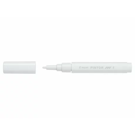 Marker cu vopsea Pintor, Pilot, 1.0 mm, varf rotund, Alb Fine